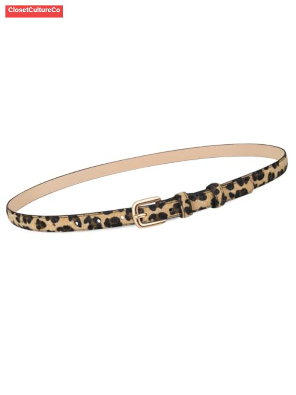 Women Skinny Faux Leather Belt Adjustable Waist Belt for Jeans and Dresses